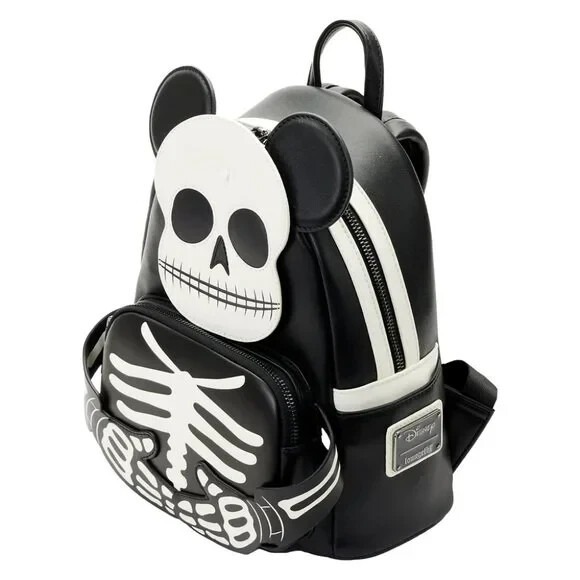 Loungefly Disney Mickey Mouse Glow Skeleton Mini Backpack Limited Exclusive - Picture 4 of 8